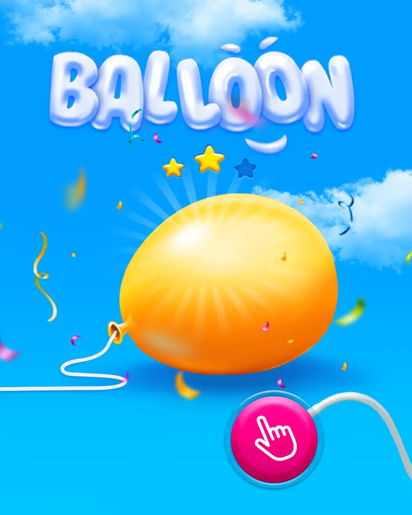 Juego Balloon, globo amarillo, no dejes que reviente